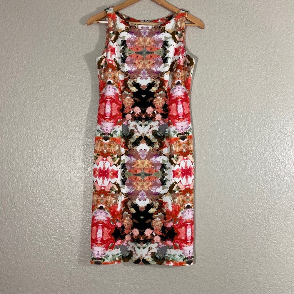 Maggy London dress size 4 in orange/black